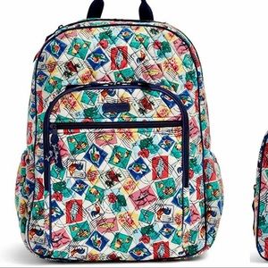 Vera Bradley Cuban Stamp Pattern Large Backpack